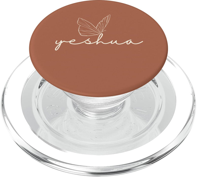 Yeshua Jesus Scripture Christian Bible Faith Butterfly Cute PopSockets MagSafe PopGrip for iPhone